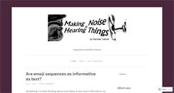 Desktop Screenshot of makingnoiseandhearingthings.com